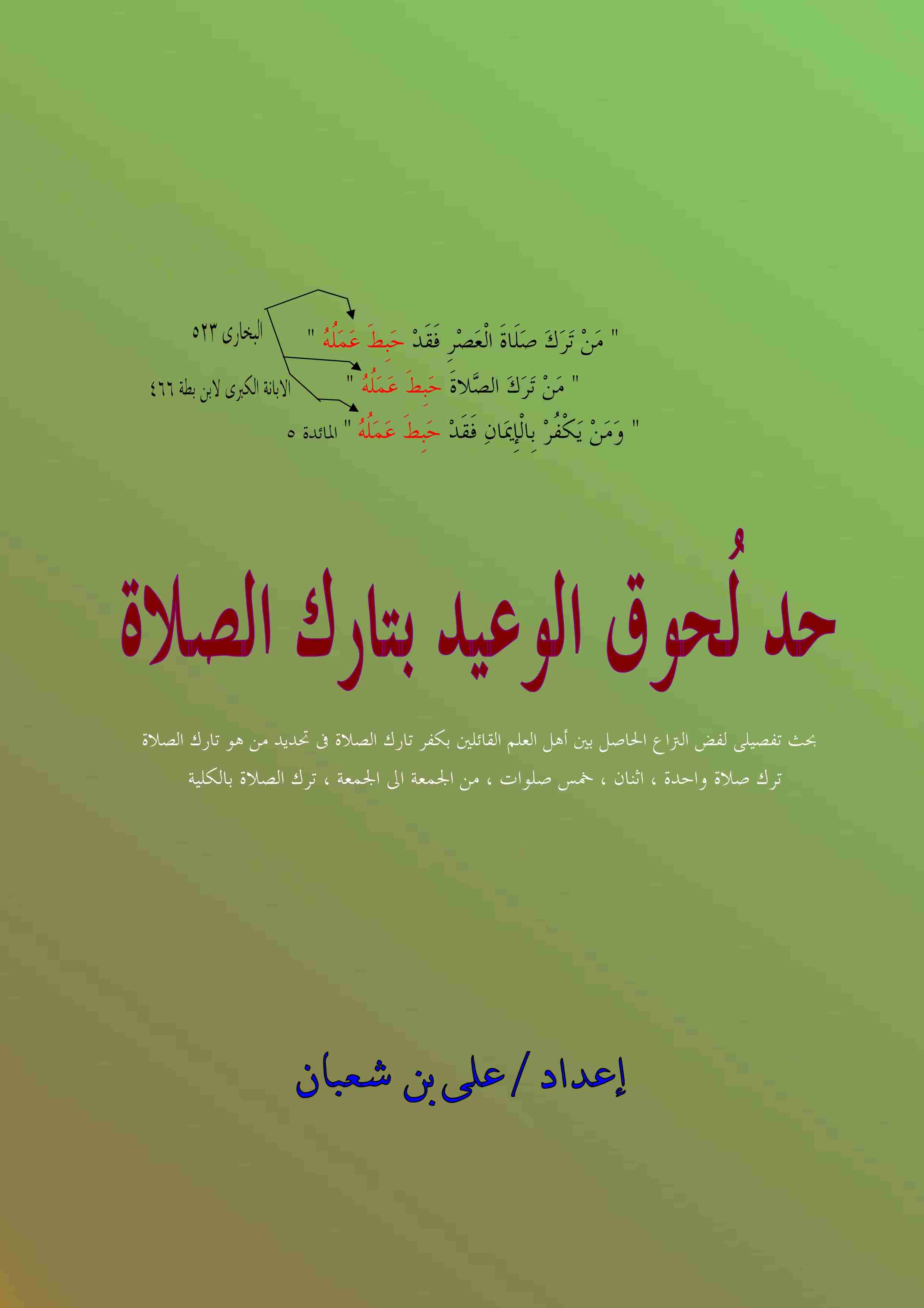 كتاب حد لحوق الوعيد بتارك الصلاة لـ 