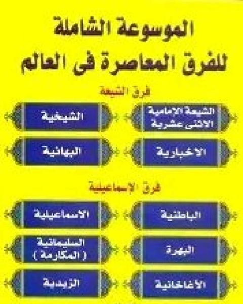 كتاب الموسوعة الشاملة للفرق المعاصرة في العالم لـ اسامة شحادة هيثم الكسواني