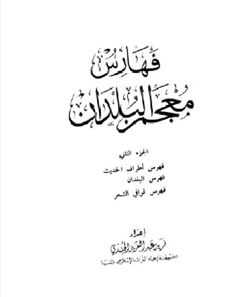 كتاب فهارس معجم البلدان ط العلمية الجزء الثاني لـ ابراهيم ناجي